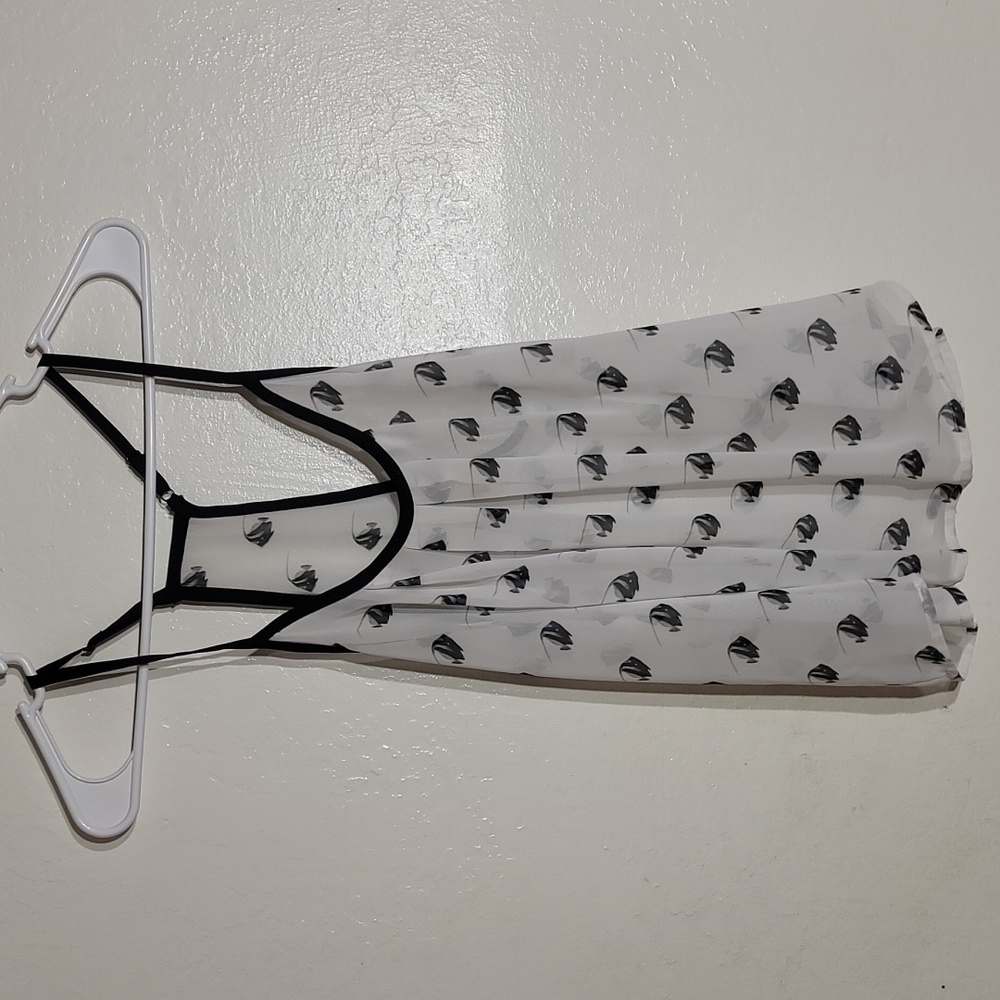 Princess Vera Wang Sheer Angelfish Tank Top Blouse sz M GUC